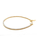 1 ctw lab-grown diamond tennis bracelet in 14K yellow gold plated sterling silver