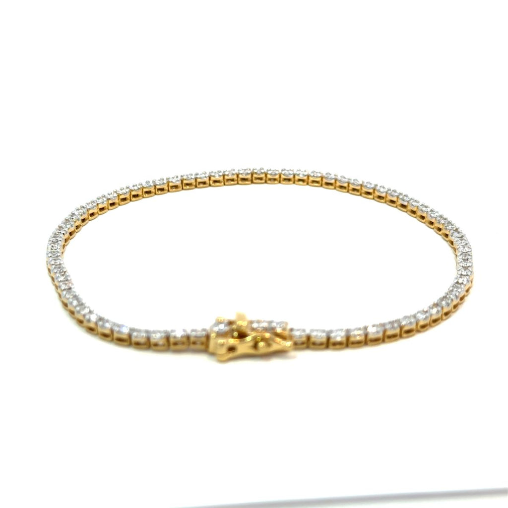 1 ctw lab-grown diamond tennis bracelet — detail
