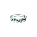 Fancy Vivid Yellow and White Flower Ring