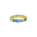 Lab Sapphire Floral Ring