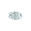 Marquise Ring with Emerald and Round Side Stones