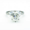 Round 3-Stone Ring with Tapered Baguettes