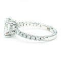 Round Hidden Halo Pave Engagement Ring