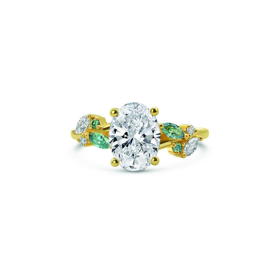 Yellow Pear 3-Stone Ring